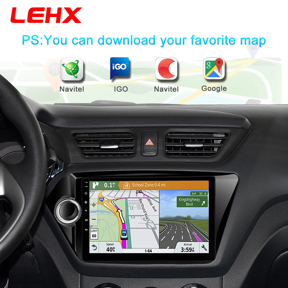 2din Android 8,1 car radio reproductor multimedia gps navigatio para Kia RIO 3 4 Rio 2010, 2011, 2012, 2013, 2014 2015, 2016, 2017, 2018