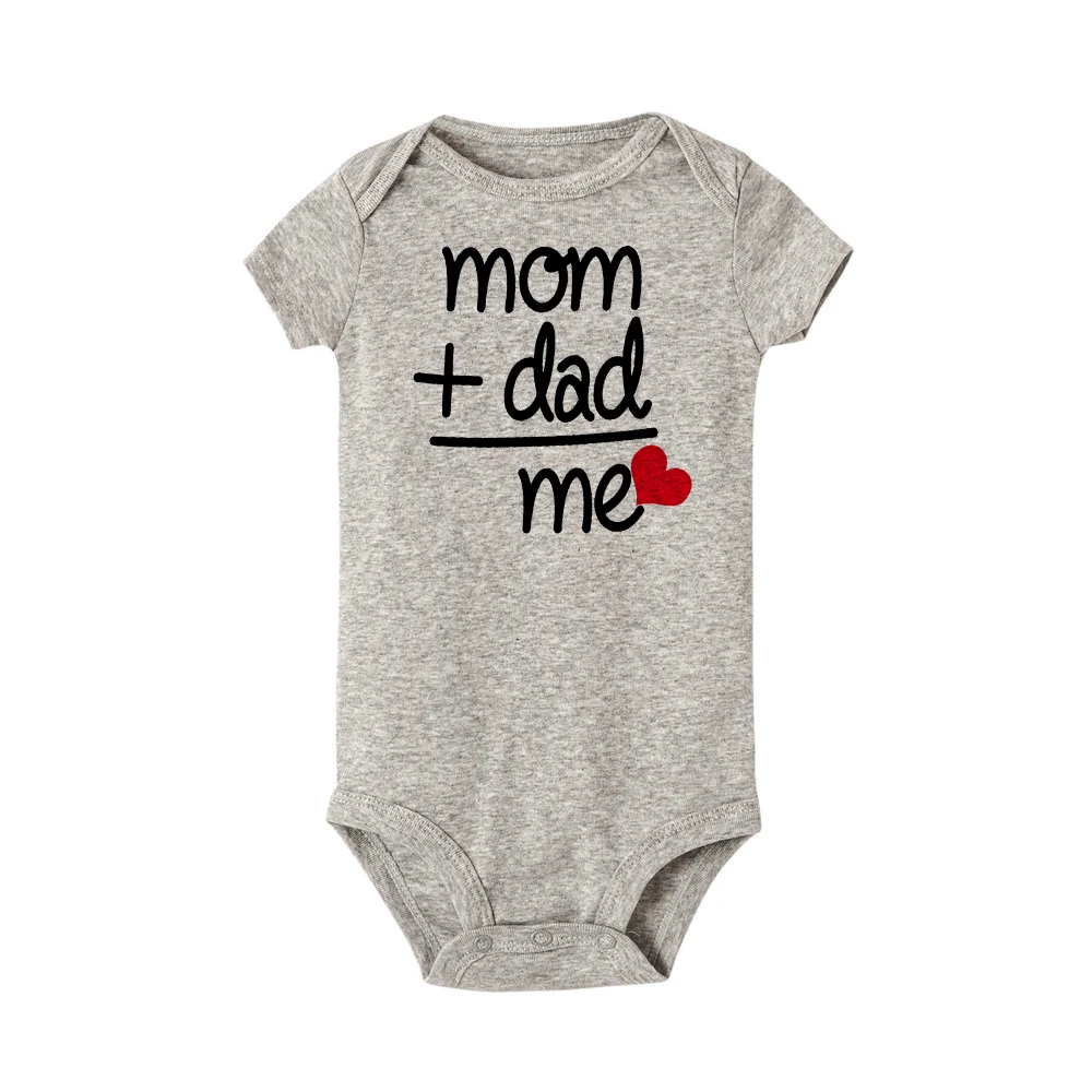 Боди для новорожденных мальчиков и девочек, костюм хлопковые боди с надписью «mom dad me», одежда для мальчиков Боди, одежда для детей от 0 до 24 месяцев - Цвет: R312-SRPGY-