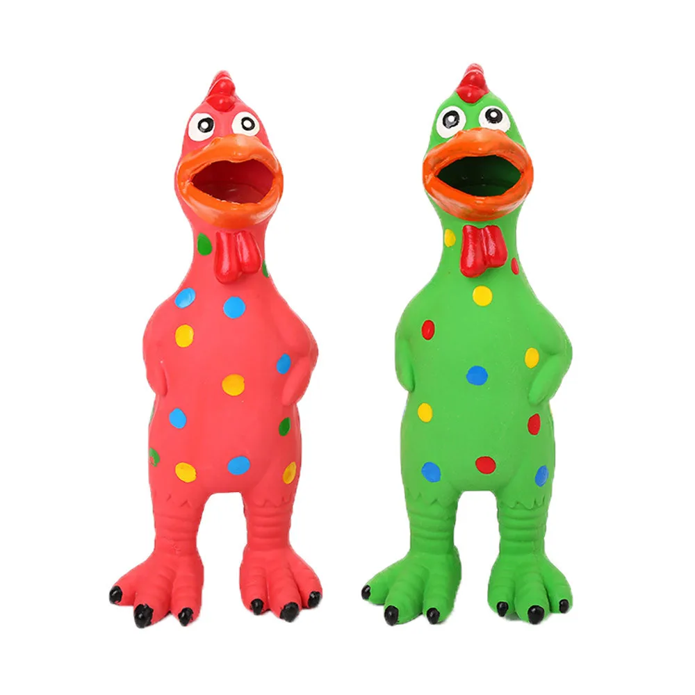 

ISHOWTIENDA Molar Cleaning Teeth Natural LatexChicken Sounding Toy Dog Supplies Training Toy