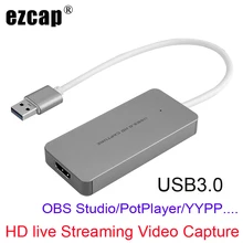 1080P HDMI к USB 3,0 Тип C видео Захват карты игра Запись для PS3 PS4 xbox ONE конференции Windows MAC PC OBS прямая потоковая передача