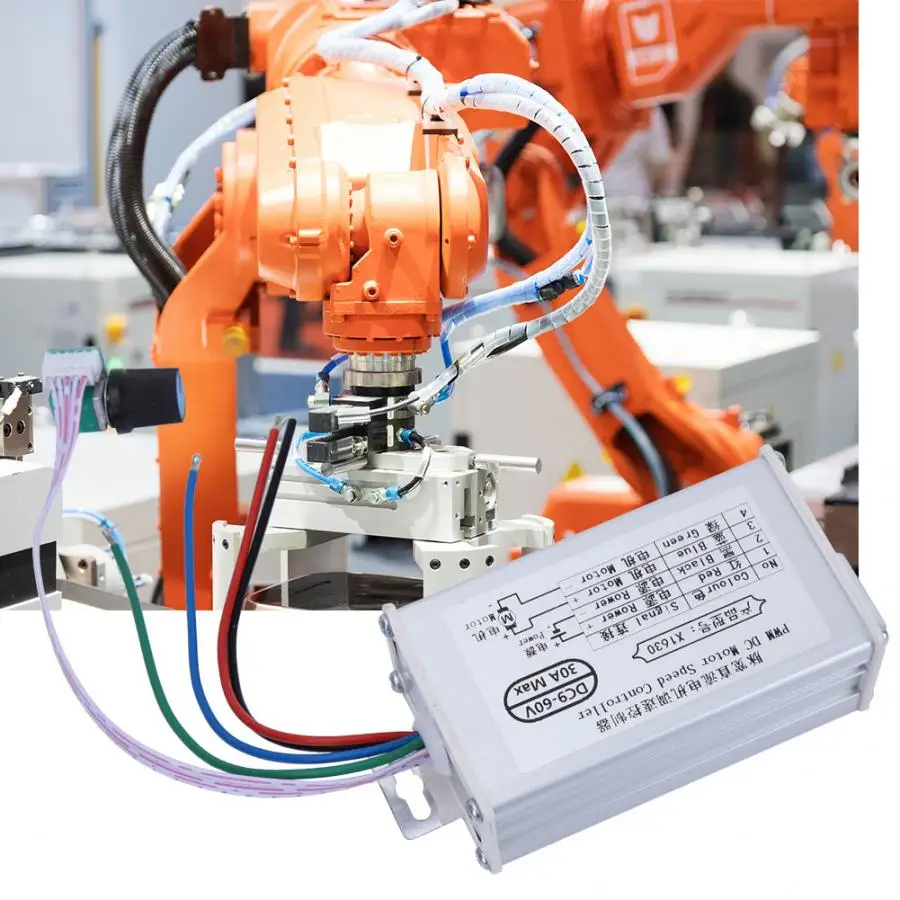DC 9-60V 30A PWM DC Brush Motor Speed Controller Adjustable Electric Motor Speed Regulator Motor Speed Controller