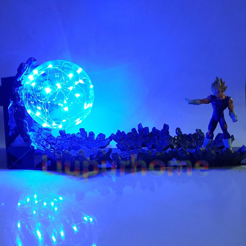  Dragon Ball Led Desk Lamp Vegeta Super Saiyan Power Up Led Lighting Anime Dragon Ball Super Evil Ve