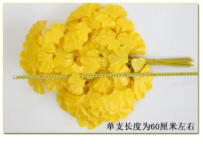 Новые искусственные листья 60 см желтые Gingko украшение для свадебной вечеринки