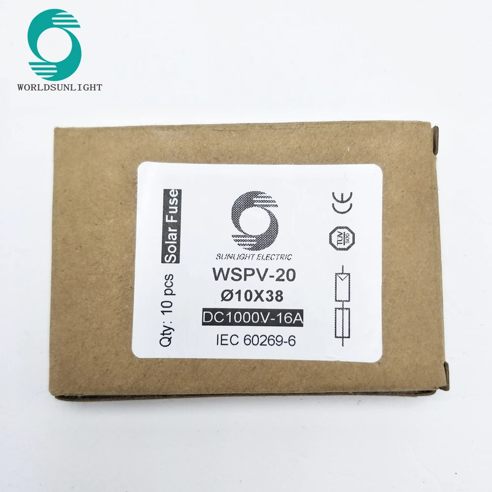 10 шт. в упаковке 10*38 мм 1000 В 1A 2A 8A 10A 12A 15A 20A 25A 30A DC PV солнечный предохранитель для