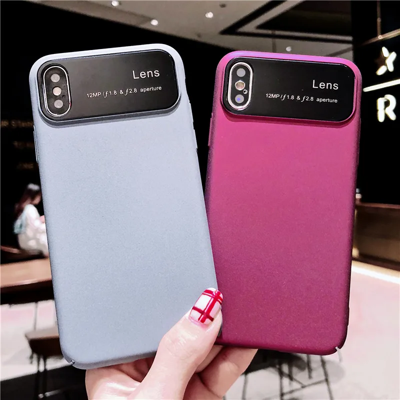 For iPhone 7 8 Plus X 6 6S Phone Case Cover Luxury Hard Plastic Pouch PC back cover For iPhone XS Max XR case Funda Capa