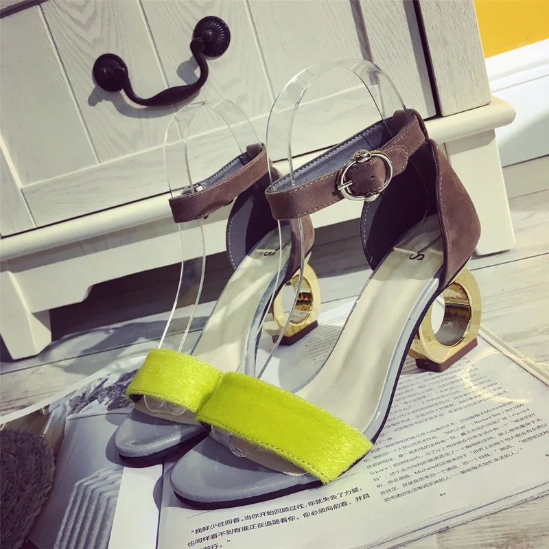 E TOY WORD Fashion Summer Women Sandals High heel strange style buckle Strap Party Pumps yellow Sexy Ankle Strap Woman Shoes E TOY WORD Fashion Summer Women Sandals High heel strange style buckle Strap Party Pumps yellow Sexy Ankle Strap Woman Shoes