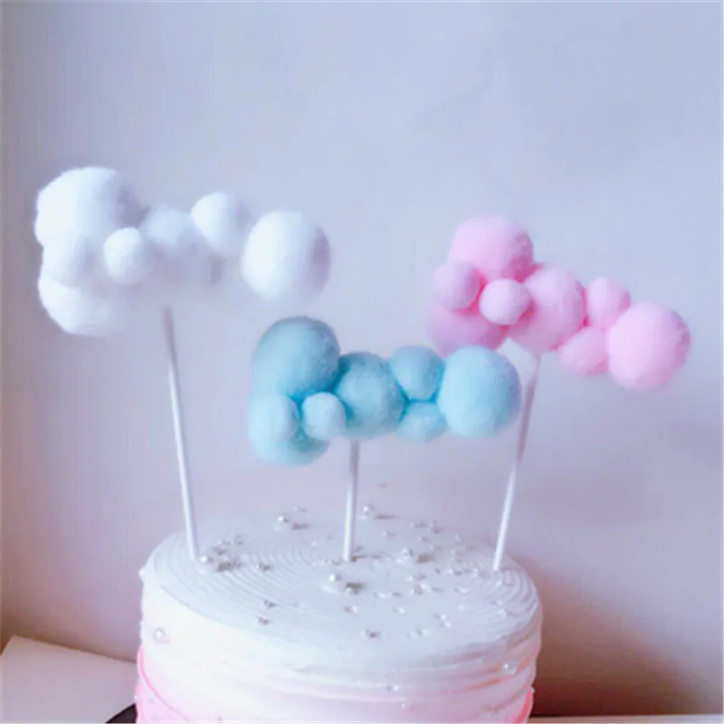 

Mini Pompom Cake Plug-in Baby Shower Unicorn Party Wedding Favors and Gifts Baby Shark Party Sesame Street Birthday Cake Topper