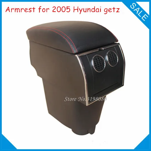 FOR 2005 Hyundai Getz 8pcs USB Armrest,Car center arm rest console box with hidden cup holder