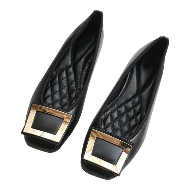

2018 New Arrived Shoes Women Spring Autumn Flats Slip-On Woman Shallow Soft Ballet Single Shoes Ladies Females Footwear Black