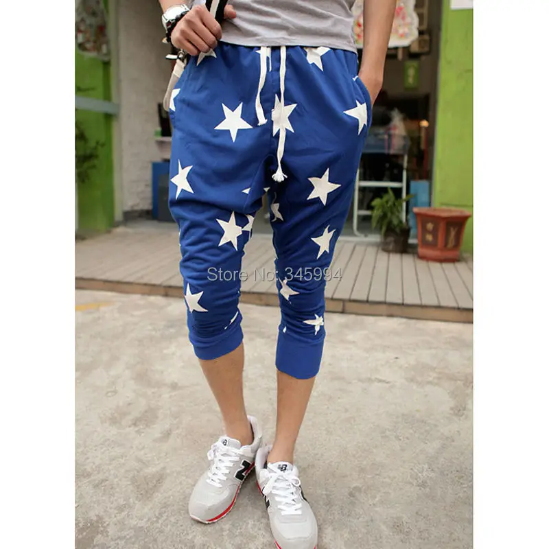 Masculino cal&ccedil;as cal&ccedil;as gota gancho cal&ccedil;as Harem moda Hip hop Dance cal&ccedil;as soltas estrelas de alta qualidade