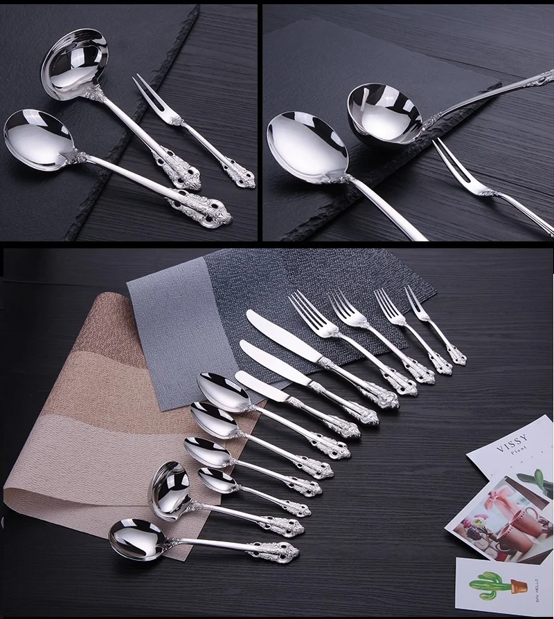 silver dinnerware set  (11)