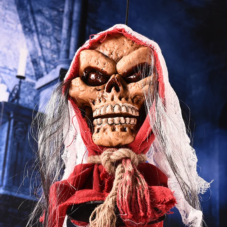 Cosplay&ware Halloween Party Decorations Horror Layout Crawling Ghosts Voice Control Toy Electric Eye Glow Ghost Haunted Prop -Cosplayware Store