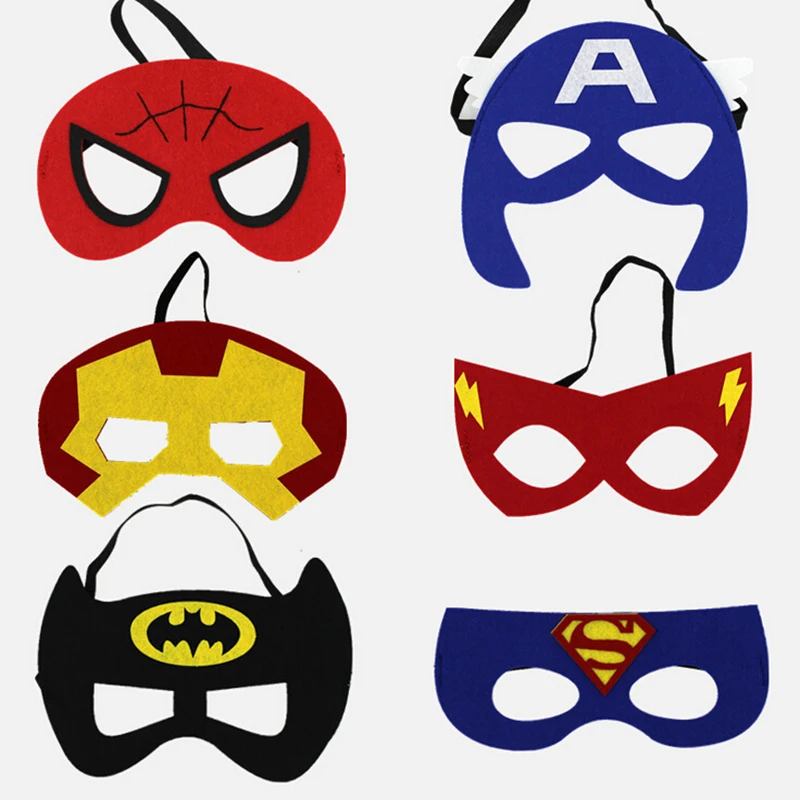 Горячая Распродажа, милые маски для глаз с супергероями, красивые Вечерние Маски для маленьких мальчиков и девочек на Хэллоуин, маскарадные маски для глаз