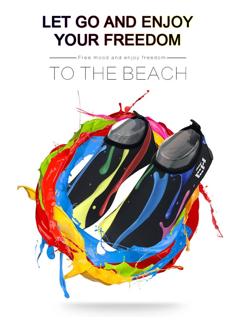 1 (1)CGILO CUBE Light Aqua Shoes Men Women Color lines Wade Convenient Beach Sports Running Shoes