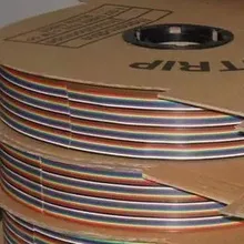 Ленточный кабель 20 Способ Плоский Цветной шлейф в цветах радуги провод Радужный кабель 20 P ленточный кабель 1,27 мм Шаг 5 м/лот