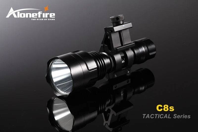 AloneFire C8 CREE XM-L2 U3 светодиодный тактический светильник фонарь 20 мм крепление для страйкбола прицел ружья светильник 18650 батарея