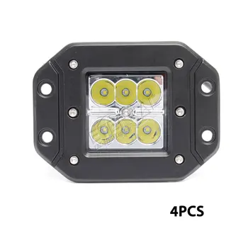 online 4 Pçs X 18 W Luz De Trabalho Flush Montar Lâmpada Para Fora Da Estrada Caminhão Motocicleta Pegar Caminhões Marinhos Offroad Atv Utv Dune Buggy Máquina