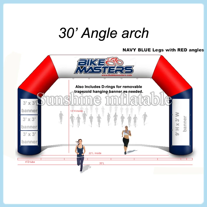 

9x5.2m oxford custom event inflatable arch with fan for advertising