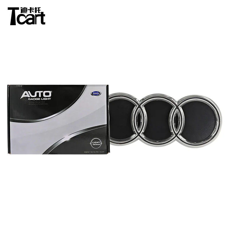 

Tcart for Audi A1 A3 A4 A5 A6 A7 Q3 Q5 Q7 TT R8 Emblems light car auto 4D led Rear 4D Badge Sticker light light led logo lamp