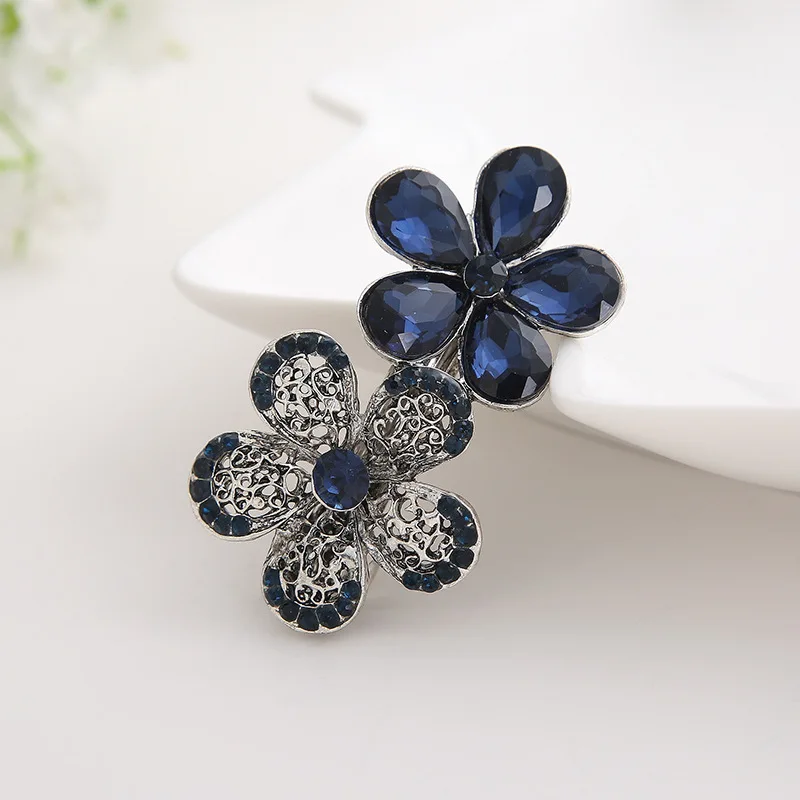 

Fashion Women Girl Crystal Rhinestone Flower Barrette retro Hair Clip Butterfly Clamp hair styling tools