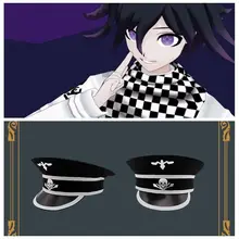 Аниме Danganronpa V3 Оума кокичи плоская кепка Косплей военная шляпа череп Костюм