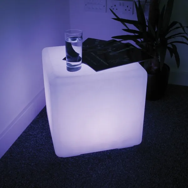 Перезаряжаемый светодиодный светильник 24 клавиши дистанционного управления 40*40*40 см стул SMD 5050 RGB Стул Со светодиодным кубом водонепроницаемый светодиодный RGB 2 шт