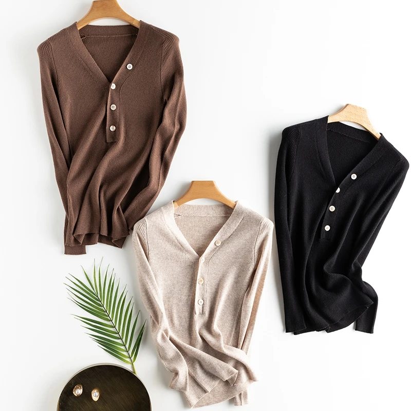 

Litvriyh fashion cashmere sweater women sweaters and pullovers long sleeve V-neck soft women pullover knitted jumpers pull femme