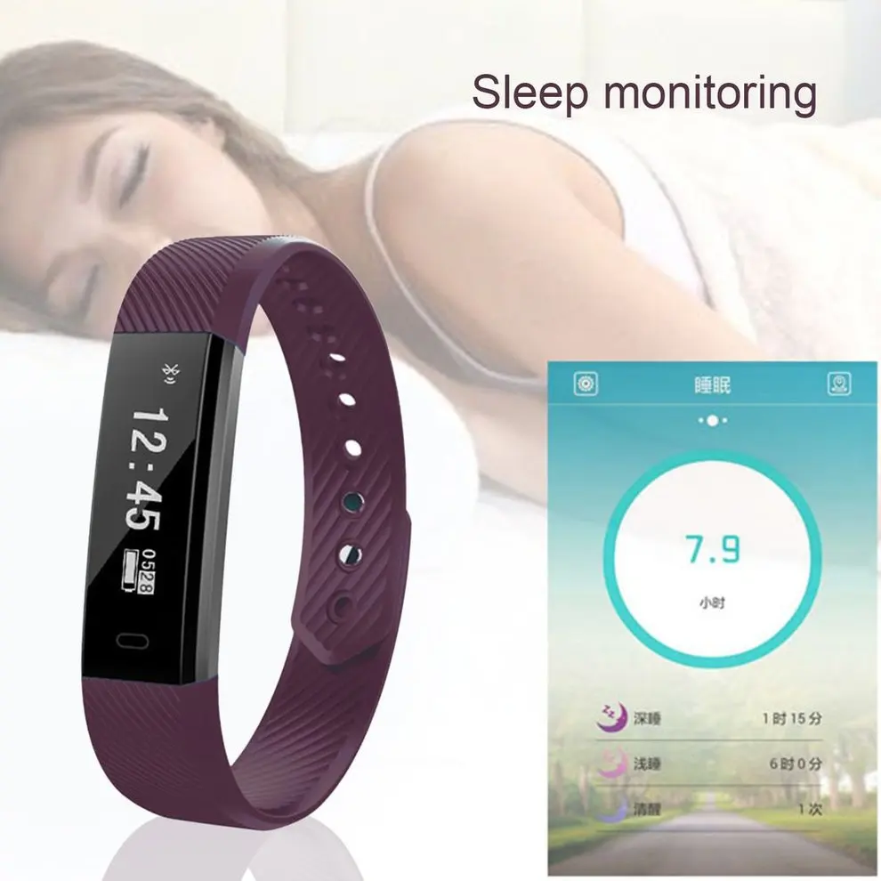 

5 Sports Fitness Step Pedometer Waterproof Step Bracelet Sport Wristband Intelligent Wristband Sleep Monitor Call Reminder Watch