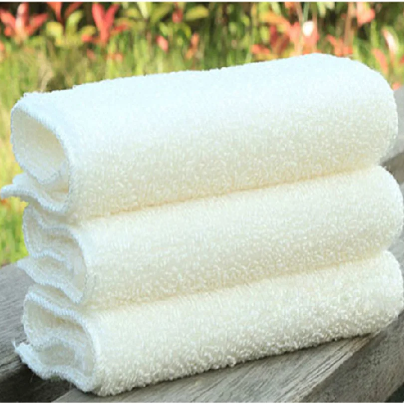 10pc/lot Anti greasy White magic bamboo towels for washing dishes