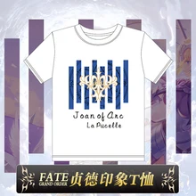 Судьба серии Жанна д 'Арк аниме футболка унисекс Жанна д' Арк летние шорты рукавом впечатления футболки хорошие модели Цвет белый 4