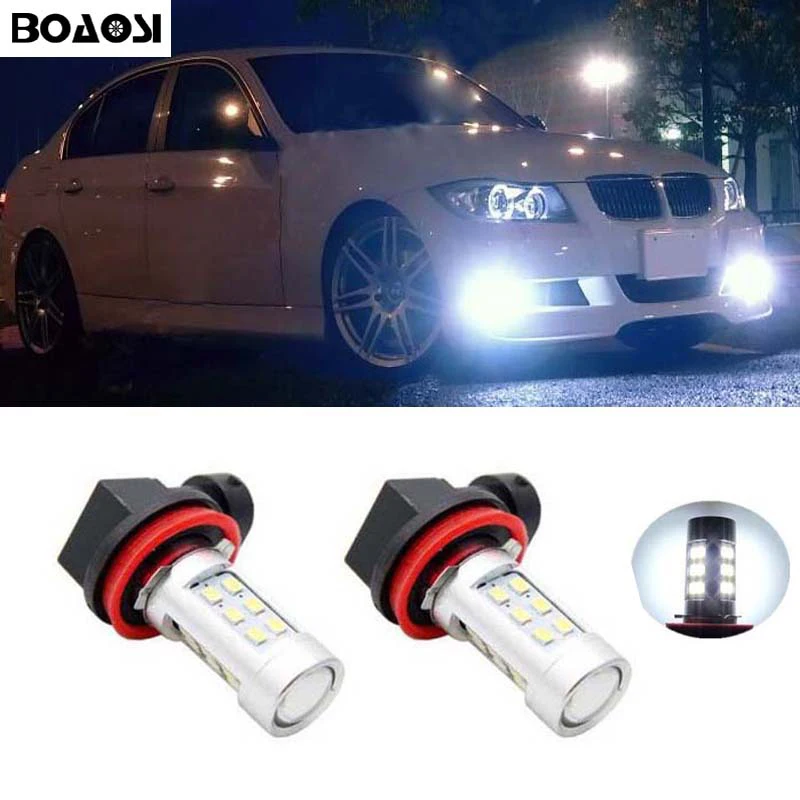 Светодиодсветодиодный лампы BOAOSI 2x 9006/HB4 canbus 2835SMD отражатель зеркальный дизайн для