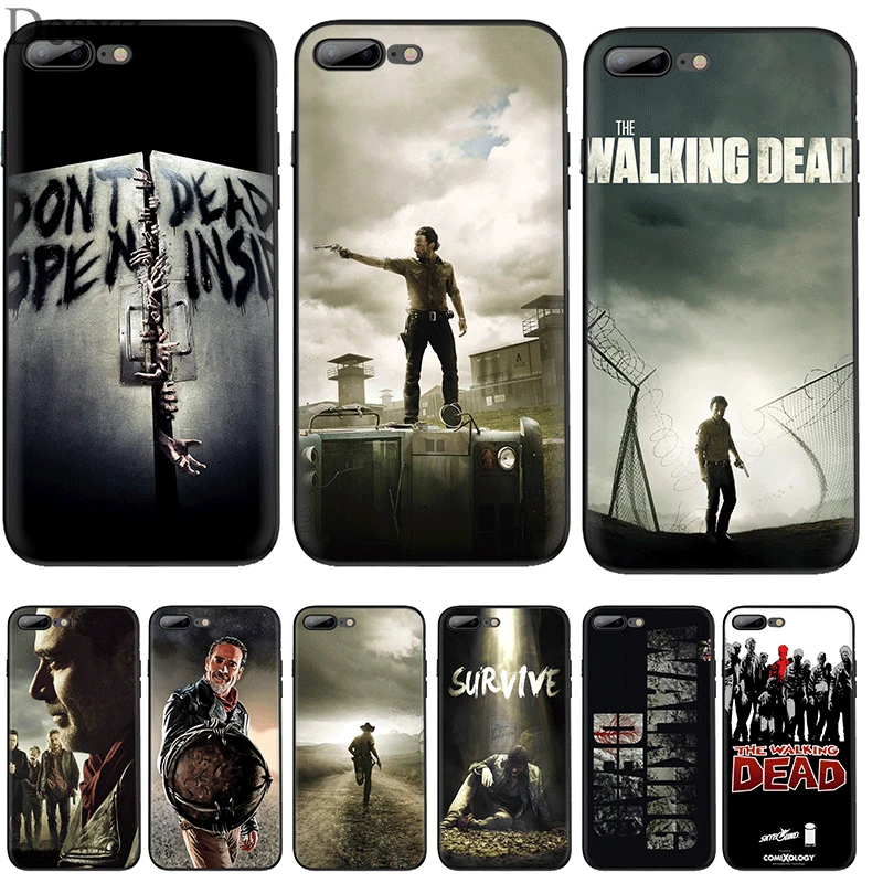 Силиконовый ТПУ чехол для телефона Walking Dead iPhone 11 Pro X XS Max XR 6 6s 7 8 Plus 5 5s SE защитный |