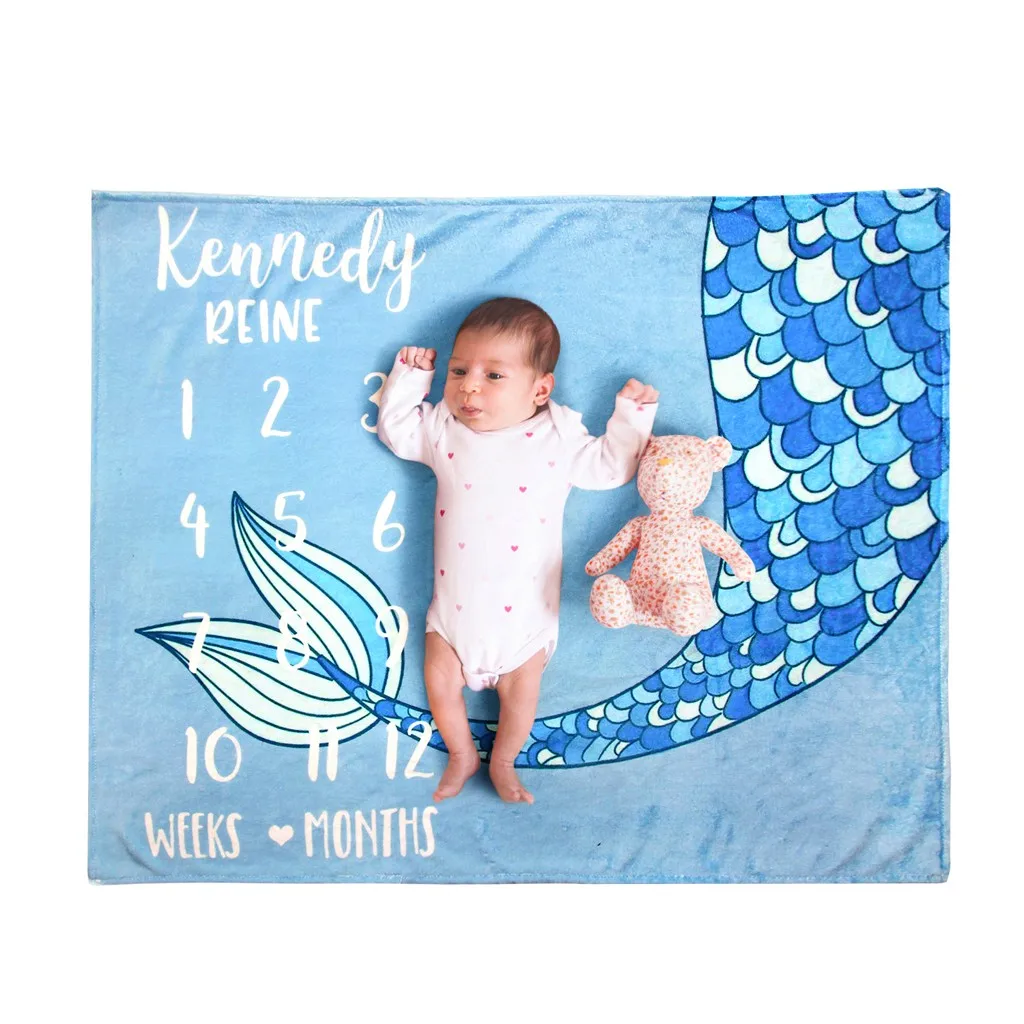 

Toddler Photo Photography Props Blankets Letter Backdrop Cloth Newborn Baby Boys Girls Personalized Milestone Blanket Costume