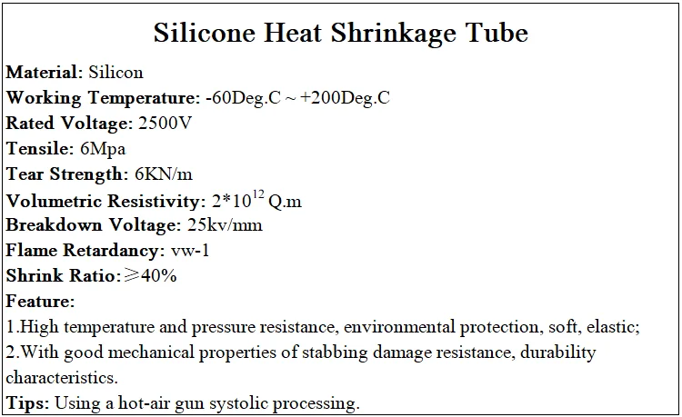Диаметр 0,8 1 1,5 2 2,5 3 3,5 4, 5, 6, 7, 8 мм гибкого изолированного термоусадочные трубки силиконовые высокого Температура мягкая труба 2500V VW-1