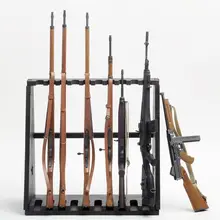 1/6 Weapons Gun Model Toys Accessory Wood Storage Rack Stand Rifle Rack Toys Gifts Collections