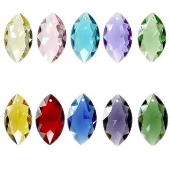 

H&D Multi-Color Chandelier Crystal Ball Prisms Drops Wedding Decorations (Multi-38mm-10pcs)