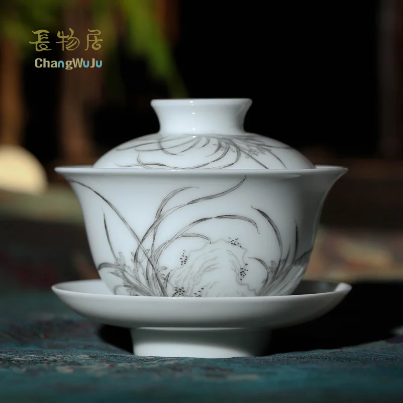 Чаши и блюдца Changwuju in Jingdezhen чашка чая кунг-фу кружка с рисованным гризилем Jinhongxia