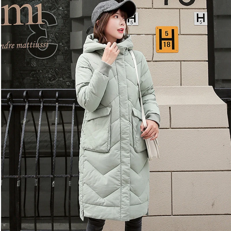 bean Couleur Longues À Dan352 Épais Solide Femme Capuchon Outwear Coton Manches Femmes Chaud Nouveau Lâche Veste Hiver Green Parkas Beige caramel black 2019 F0P1pqzpw