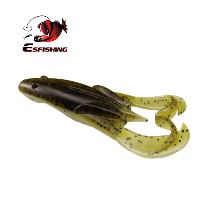 US $3.60 ESFISHING Frog Lure Noisy Flapper Frog 75mm 9g 6pcs Top Water Fishing Lures Spinner Soft Bait Isca 