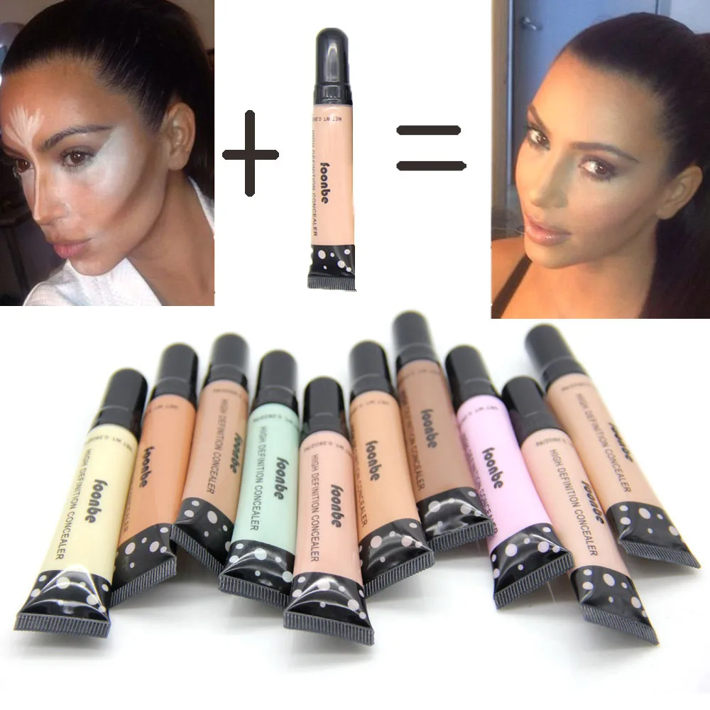 

Perfect Cover Face Concealer Cream Green Pink Hide Blemish Dark Eye Circle Facial Makeup Base Liquid Foundation Smooth Contour