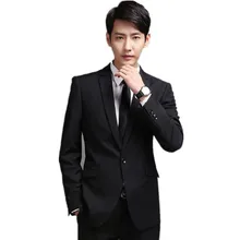 Пиджак+ брюки мужские костюмы деловые повседневные контрактные Джокер Свадебный костюм блейзеры мужской костюм