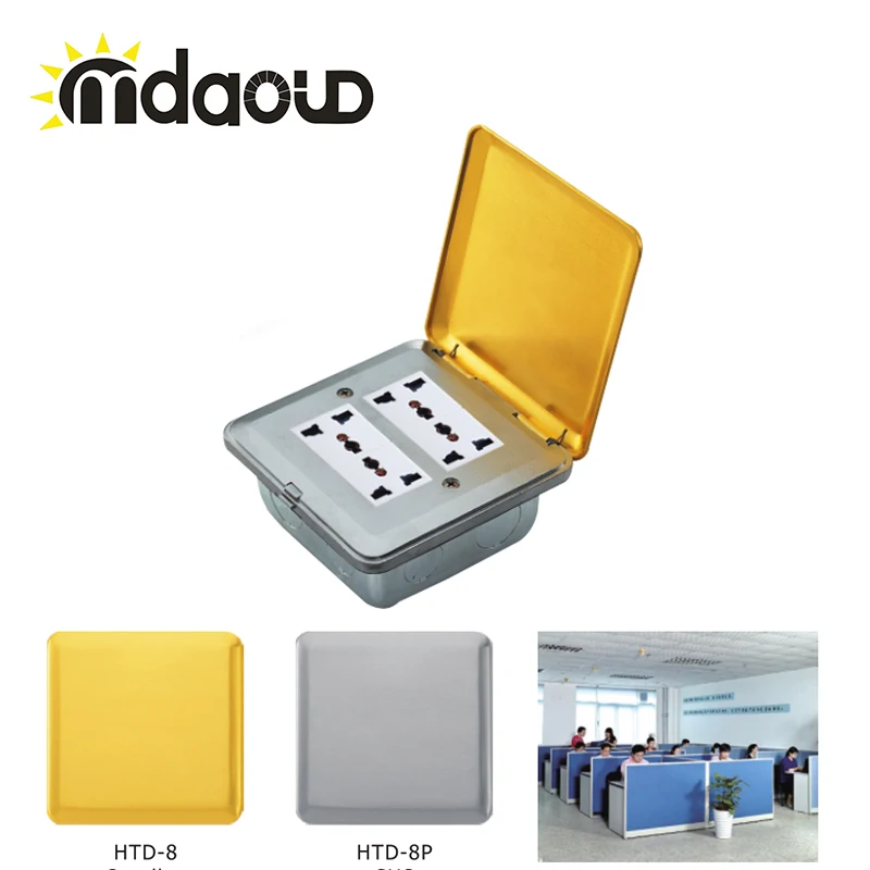

AC 100~250V brass alloy alu alloy Panel German Standard Pop Up Floor Socket with net cable/with PC socket Electrical Outlet