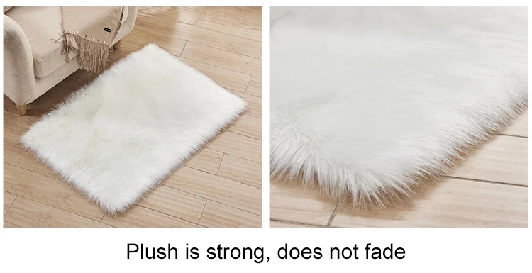 Fluffy Soft Artificial Wool Carpet Fur Area Rugs White Shaggy Rectangle/Square /Area Rugs Warm Seat Pad Home Decor