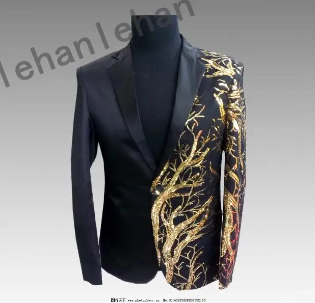black gold sequin jacket
