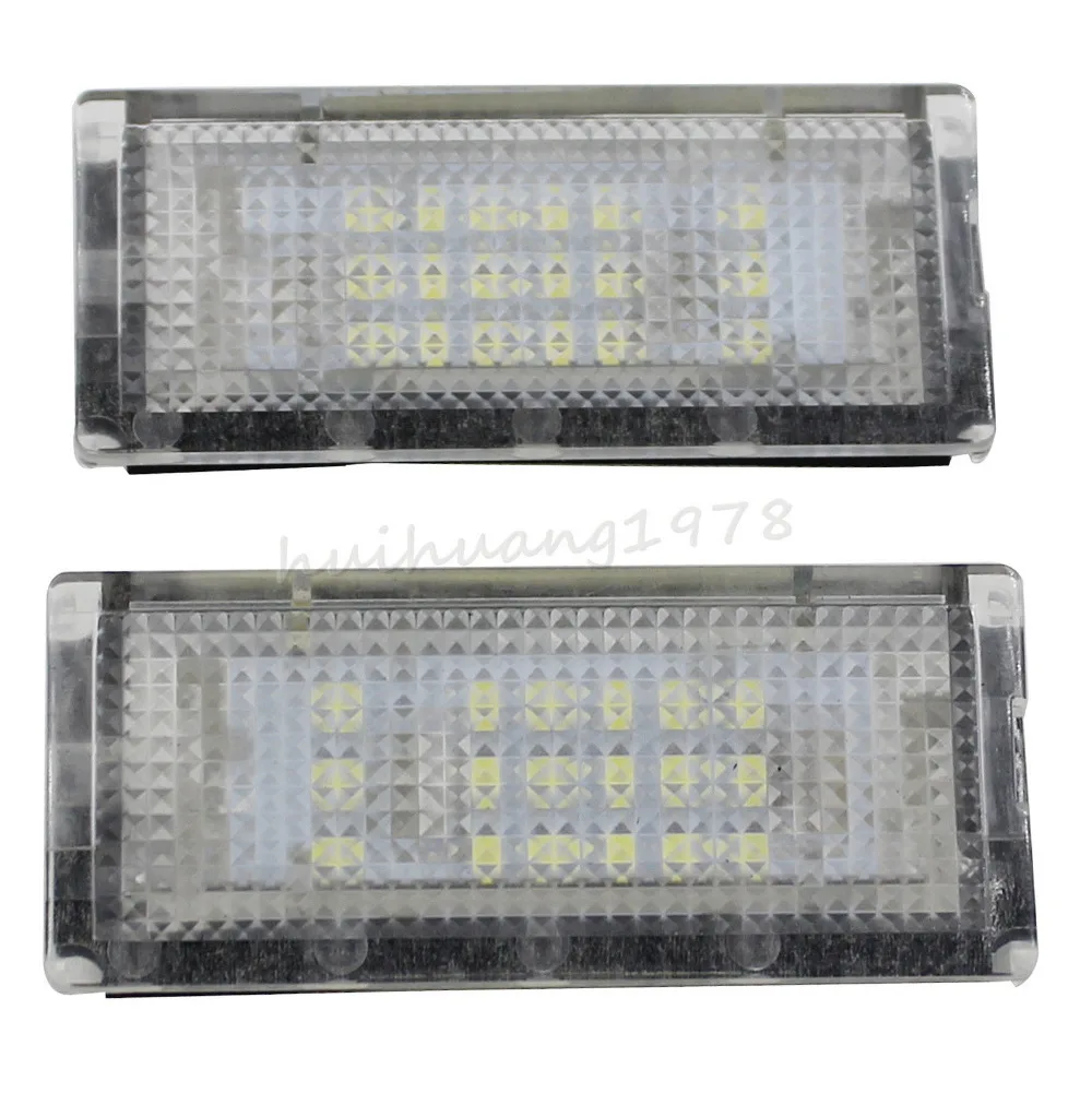 1 пара 18 SMD СВЕТОДИОДНЫЙ фонарь освещения номерного знака для BMW E46 4 двери 1998-2003 ошибок 12В 2Вт белый светодиодный светильник