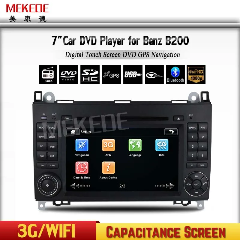 Discount Wholesale! 2 Din 7 Inch Car DVD Player For Mercedes/Benz/A-class/W169/Sprinter/W209/Crafter/Viano/Vito//LT3/W245 FM GPS Radio 3