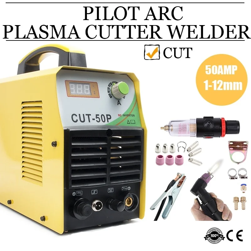 TOSENSE CUT50P Plasma Cutter Non-Touch Pilot Arc Dual Voltage 110/220V 50AMP 1/2?? Clean Cut Compact Metal Cutter Screen Display TOSENSE CUT50P Plasma Cutter Non-Touch Pilot Arc Dual Voltage 110/220V 50AMP 1/2?? Clean Cut Compact Metal Cutter Screen Display