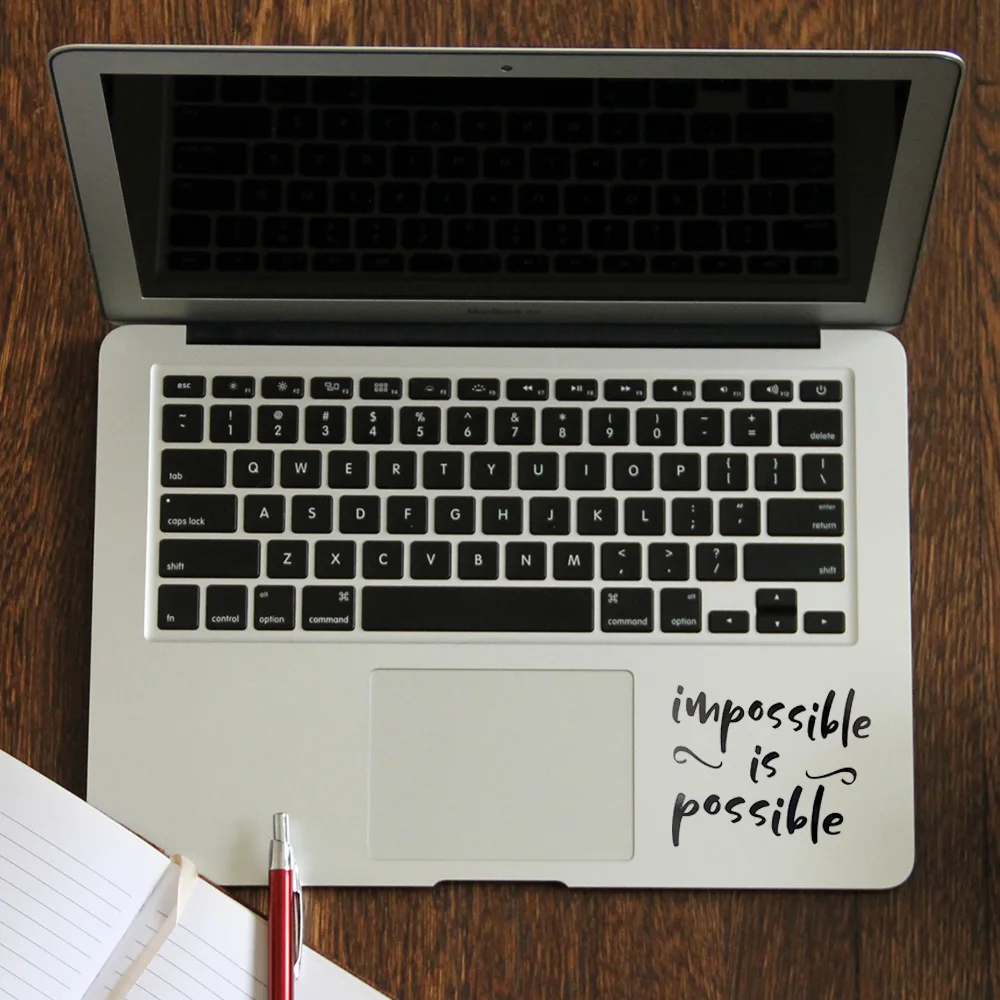 Motivational Quote Laptop Trackpad Sticker for font b Apple b font font b Macbook b font