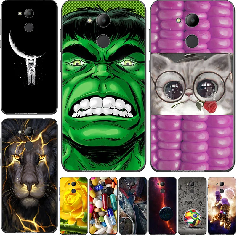 60 Styles Colorful Back lovely Lion Cat fundas Hard Cover For Huawei Honor V9 Play / 6C Pro 6 Plus 6A Phone Case | Мобильные