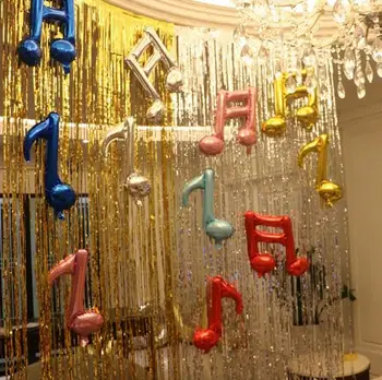 

3M Length /Lot Height 2M Foil Curtain Party Background Wall Photo Props Decorative Garland 4 Color Available